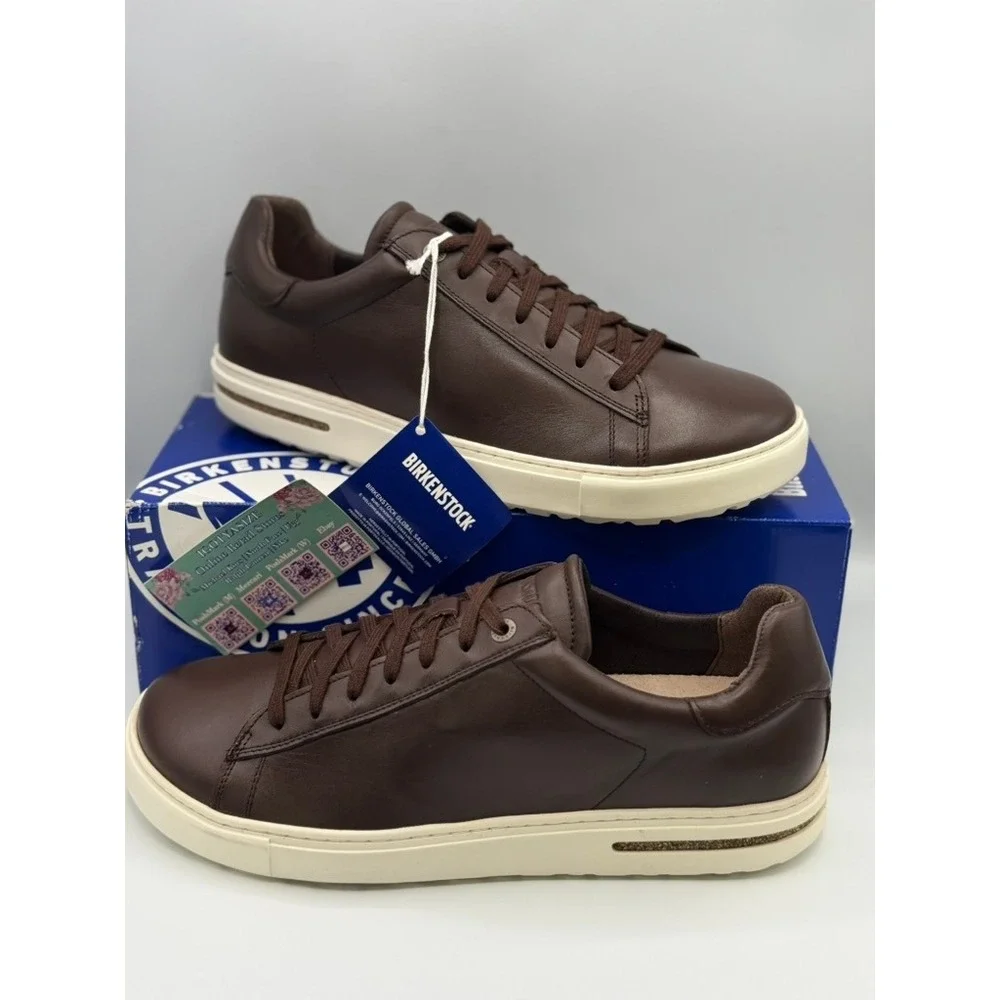 Birkenstock Bend Low Sneaker Roast Dark Brown Leather‎ NWOB 9M